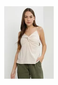 Old Navy Fitted Gingham Twist-Front Cami Top