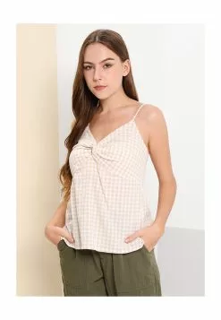 Old Navy Fitted Gingham Twist-Front Cami Top -Cykler Salgsbutik old navy 5252 6880716 5