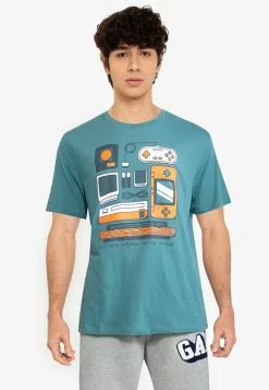 Old Navy Printed Short Sleeves Tee