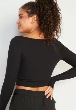 Old Navy UltraLite Rib-Knit Ultra-Cropped Cardigan Top -Cykler Salgsbutik old navy 5518 2678426 3