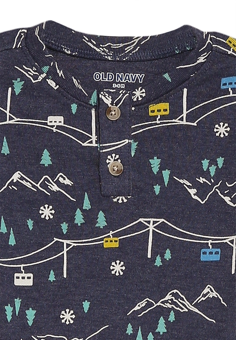 Old Navy Baby Henley Bodysuit and Leggings Set 5 Old Navy Baby Henley Bodysuit and Leggings Set - Billede 3