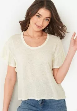 Old Navy Linen Flutter Top