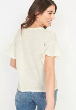 Old Navy Linen Flutter Top -Cykler Salgsbutik old navy 5571 5635706 3