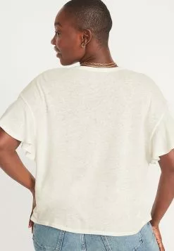 Old Navy Linen Flutter Top -Cykler Salgsbutik old navy 5573 5635706 6