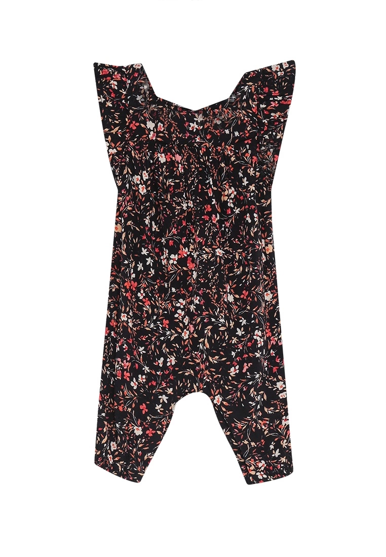 Old Navy Olx G S Ss Black Floral Jumpsuit 3 Old Navy Olx G S Ss Black Floral Jumpsuit