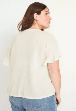 Old Navy Linen Flutter Top -Cykler Salgsbutik old navy 5574 5635706 7