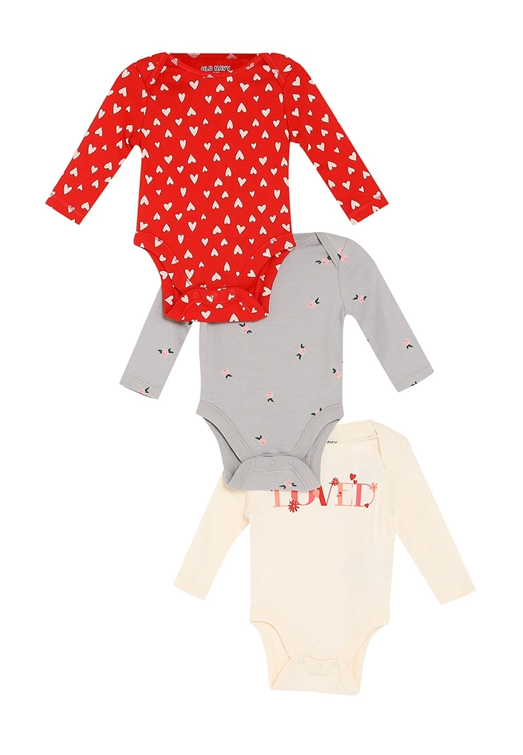 Old Navy 3 Pack Long Sleeve Bodysuit 3 Old Navy 3 Pack Long Sleeve Bodysuit