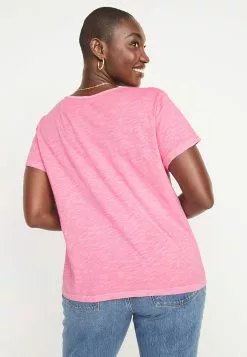 Old Navy Short Sleeves High Hip Henley Tee -Cykler Salgsbutik old navy 5763 2591116 5