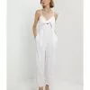 Old Navy Cropped Smocked Knotted Linen-Blend Wide-Leg Cami Jumpsuit