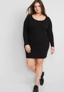 Old Navy Fitted Scoop-Neck Rib-Knit Mini Dress -Cykler Salgsbutik old navy 6569 7339736 6