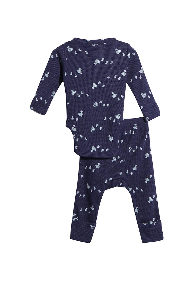 Old Navy Layette Printed Thermal Bodysuit 2Pc Set 4 Old Navy Layette Printed Thermal Bodysuit 2Pc Set - Billede 2