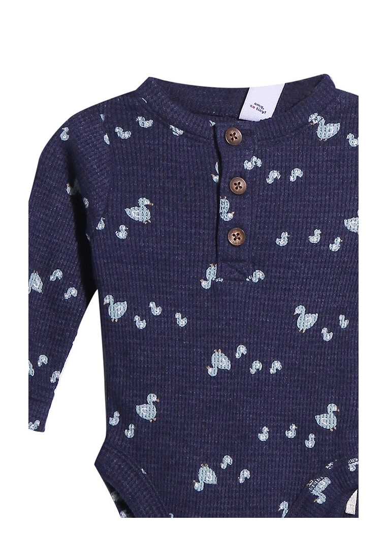 Old Navy Layette Printed Thermal Bodysuit 2Pc Set 5 Old Navy Layette Printed Thermal Bodysuit 2Pc Set - Billede 3