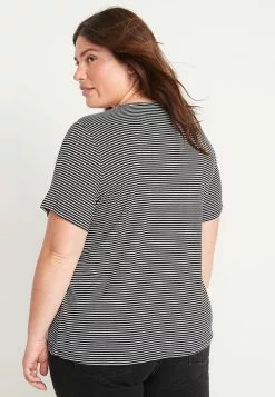 Old Navy Luxe Crew Mvs Stripe Tee -Cykler Salgsbutik old navy 6600 0115706 7