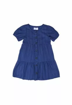 Old Navy Button-Front Tiered Textured-Dobby Swing Dress