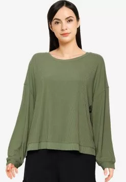 Old Navy Ribbed Sunday Sleep Ls Oversized Tee