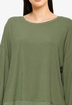 Old Navy Ribbed Sunday Sleep Ls Oversized Tee -Cykler Salgsbutik old navy 6774 7796295 3
