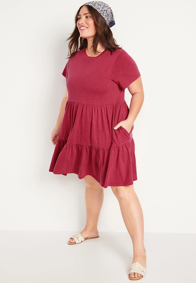 Old Navy All Day Tiered Knit Mini Dress 4 Old Navy All Day Tiered Knit Mini Dress - Billede 2