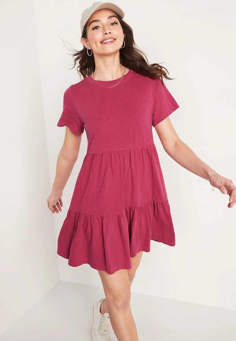 Old Navy All Day Tiered Knit Mini Dress 6 Old Navy All Day Tiered Knit Mini Dress - Billede 4