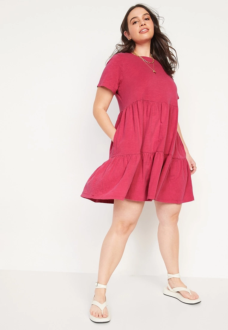 Old Navy All Day Tiered Knit Mini Dress 7 Old Navy All Day Tiered Knit Mini Dress - Billede 5