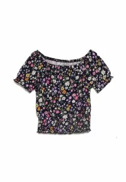 Old Navy Short Puff-Sleeves Smocked Top