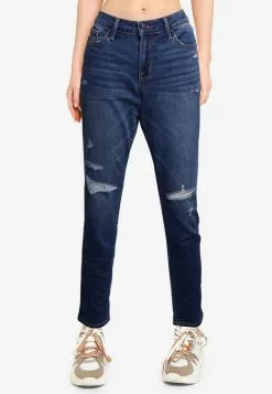 Old Navy Mr Skinny Dark Destroy Jeans