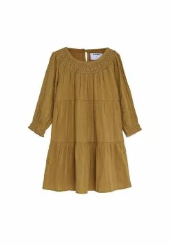 Old Navy Long-Sleeve Tiered Textured-Dobby Dress