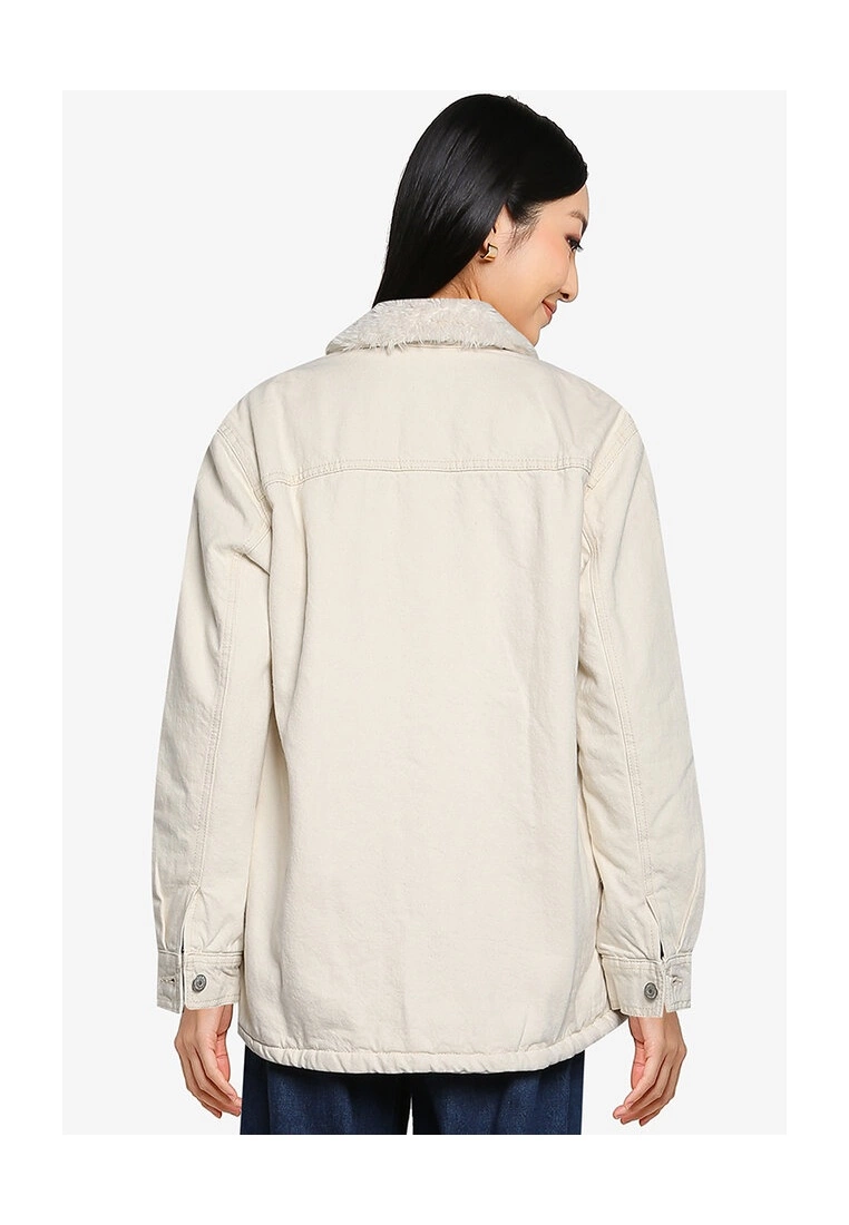 Old Navy Sherpa Denim Shacket 4 Old Navy Sherpa Denim Shacket - Billede 2