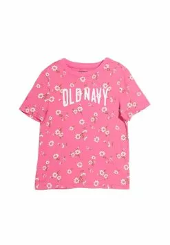 Old Navy Short Sleeves Logo Graphic Tee-Print