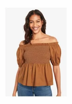 Old Navy Off The Shoulder Smocked Babydoll Swing Blouse