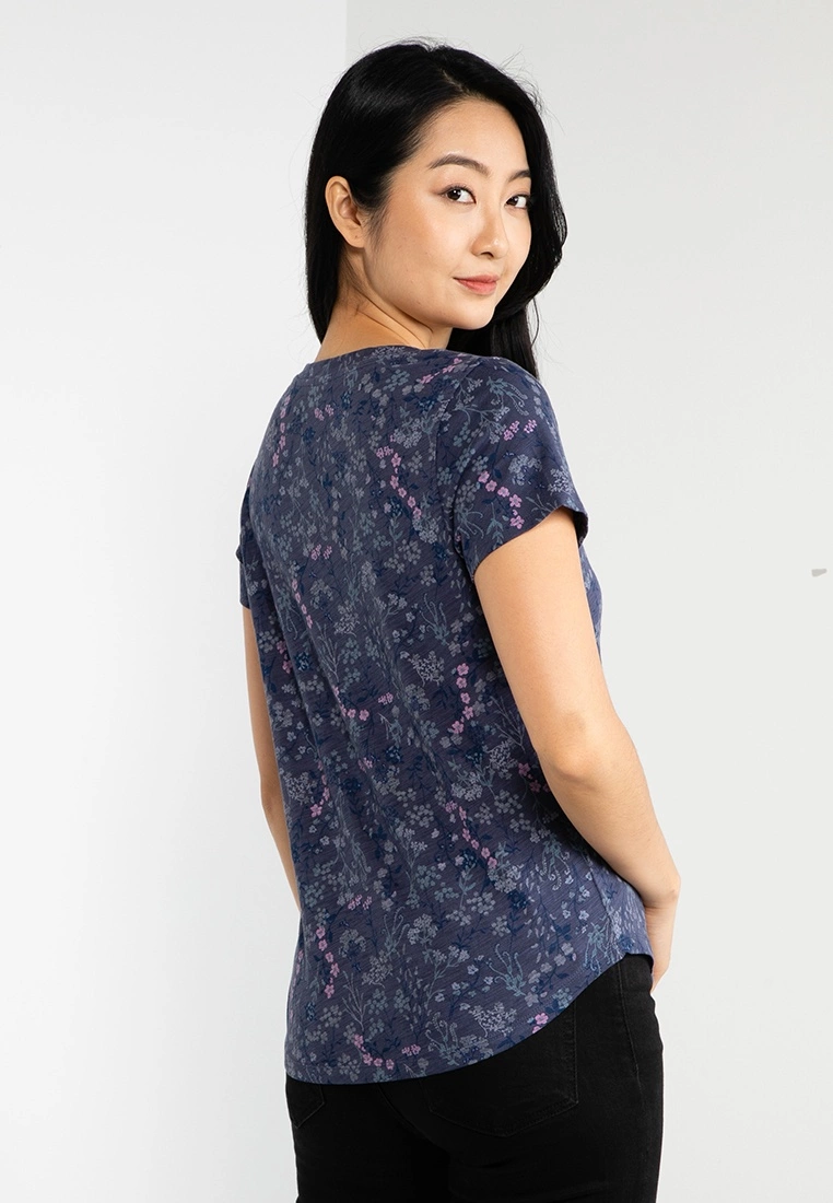 Old Navy EveryWear Floral Slub-Knit T-Shirt 4 Old Navy EveryWear Floral Slub-Knit T-Shirt - Billede 2