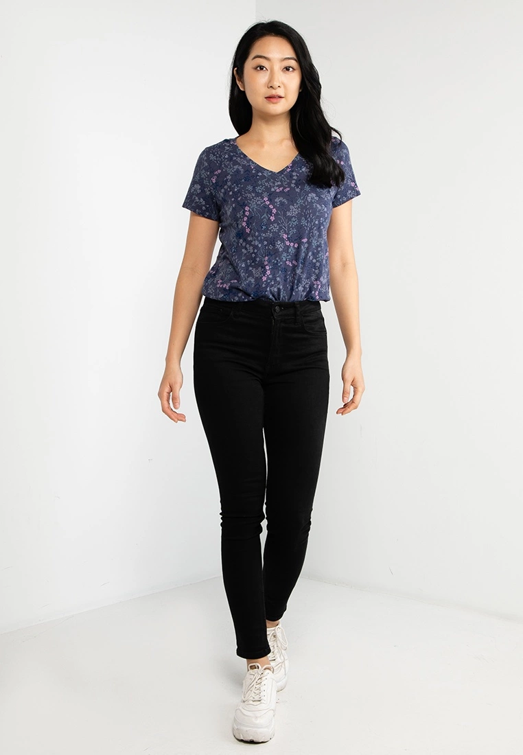 Old Navy EveryWear Floral Slub-Knit T-Shirt 6 Old Navy EveryWear Floral Slub-Knit T-Shirt - Billede 4