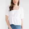 Old Navy Puff Sleeves Shirred Babydoll Blouse 1 Old Navy Puff Sleeves Shirred Babydoll Blouse -Cykler Salgsbutik old navy 7395 8775626 1