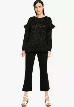Old Navy Femme Pointelle Ruffle Lurex Sweater 9 Old Navy Femme Pointelle Ruffle Lurex Sweater -Cykler Salgsbutik old navy 7401 5873695 4