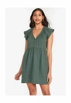 Old Navy Flutter Sleeves V Neck Mini Swing Dress