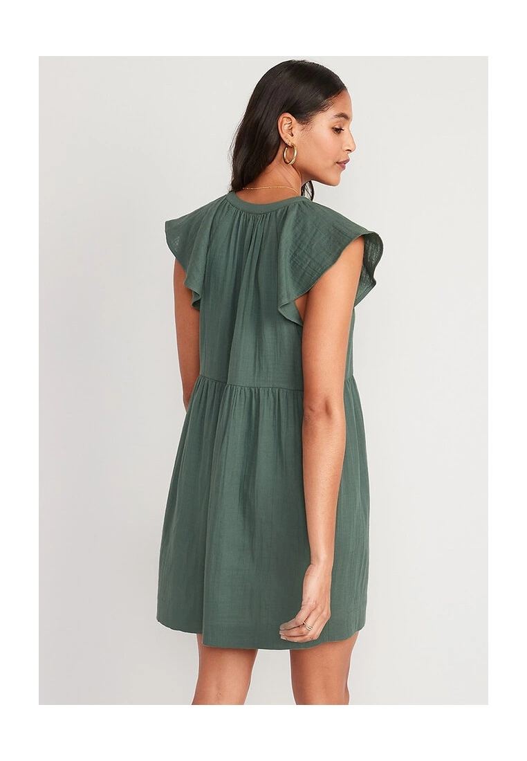 Old Navy Flutter Sleeves V Neck Mini Swing Dress 4 Old Navy Flutter Sleeves V Neck Mini Swing Dress - Billede 2