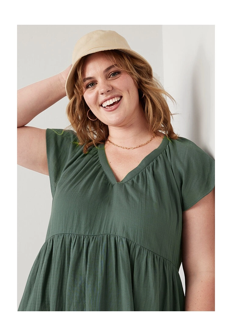 Old Navy Flutter Sleeves V Neck Mini Swing Dress 7 Old Navy Flutter Sleeves V Neck Mini Swing Dress - Billede 5