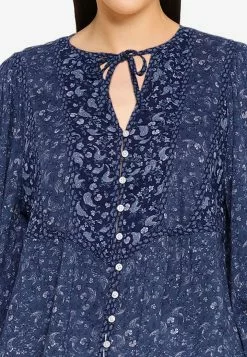 Old Navy Oversized Button-Front Mixed-Print Poet Blouse -Cykler Salgsbutik old navy 7476 7283695 3