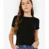 Old Navy Short Sleeves Cropped Slim Fit Rib Knit T-Shirt