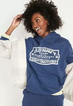 Old Navy Garment-Dyed Vintage Logo Pullover Hoodie -Cykler Salgsbutik old navy 7592 3006895 5