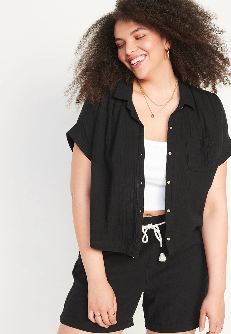 Old Navy Short-Sleeve Loose Shirt 8 Old Navy Short-Sleeve Loose Shirt - Billede 6