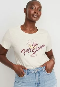 Old Navy EveryWear Slub-Knit Holiday Graphic T-Shirt -Cykler Salgsbutik old navy 7655 9991936 4