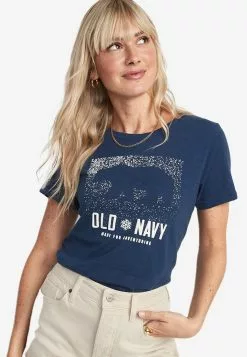 Old Navy EveryWear Logo Graphic Slub-Knit T-Shirt