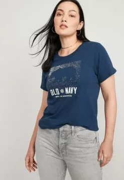 Old Navy EveryWear Logo Graphic Slub-Knit T-Shirt -Cykler Salgsbutik old navy 7782 1022936 4
