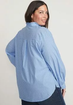 Old Navy Ruffle-Trimmed Striped Collarless Tuxedo Shirt 16 Old Navy Ruffle-Trimmed Striped Collarless Tuxedo Shirt -Cykler Salgsbutik old navy 7796 0339736 7