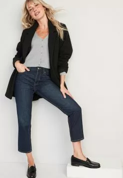 Old Navy Dark Clean Cropped Slouchy Jean -Cykler Salgsbutik old navy 8278 5237995 4