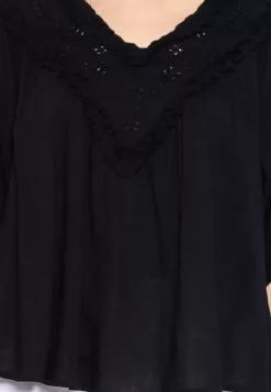 Old Navy Oversized Ruffled Cutwork Short-Sleeves Blouse -Cykler Salgsbutik old navy 8488 8483695 3