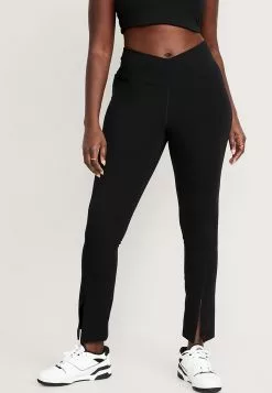 Old Navy Extra High-Waisted PowerChill Cross-Front Split-Hem Leggings -Cykler Salgsbutik old navy 9048 6829736 4