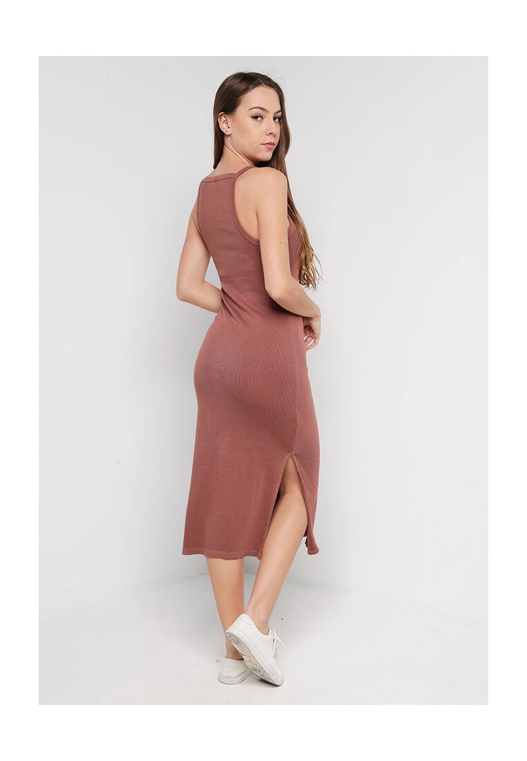 Old Navy Fitted Rib Knit Midi Cami Shift Dress 4 Old Navy Fitted Rib Knit Midi Cami Shift Dress - Billede 2