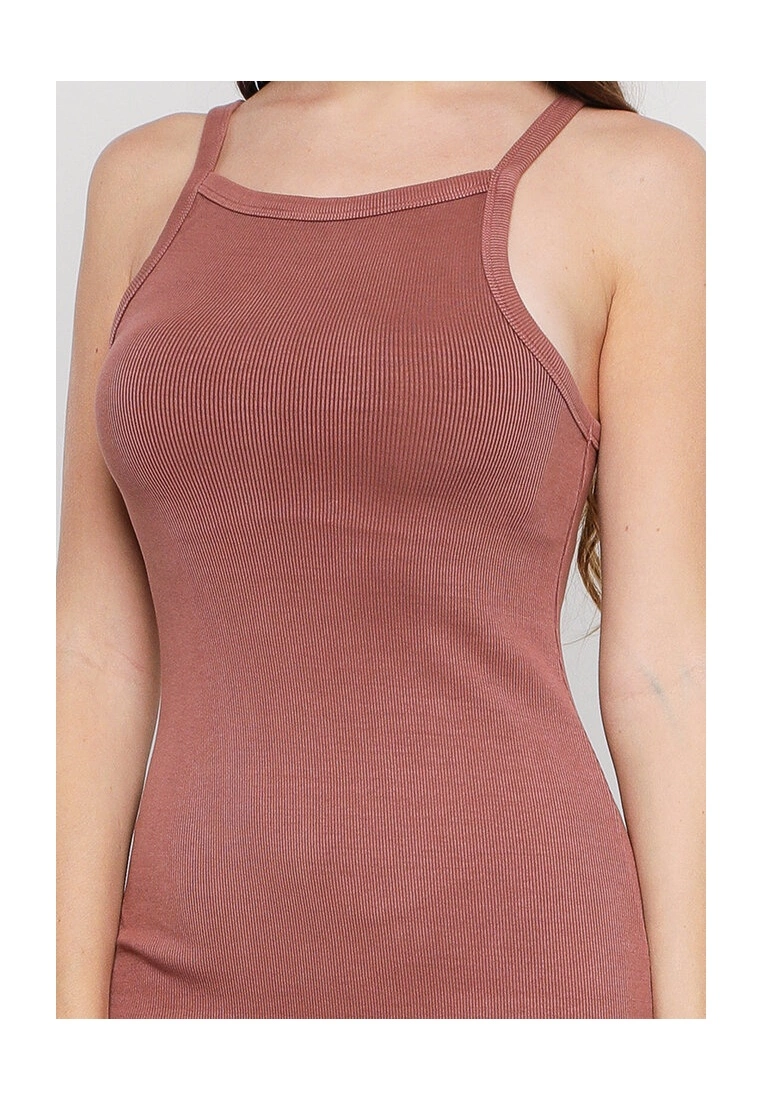 Old Navy Fitted Rib Knit Midi Cami Shift Dress 5 Old Navy Fitted Rib Knit Midi Cami Shift Dress - Billede 3