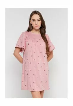 Old Navy Flutter Sleeves Smocked Floral Embroidered Mini Swing Dress